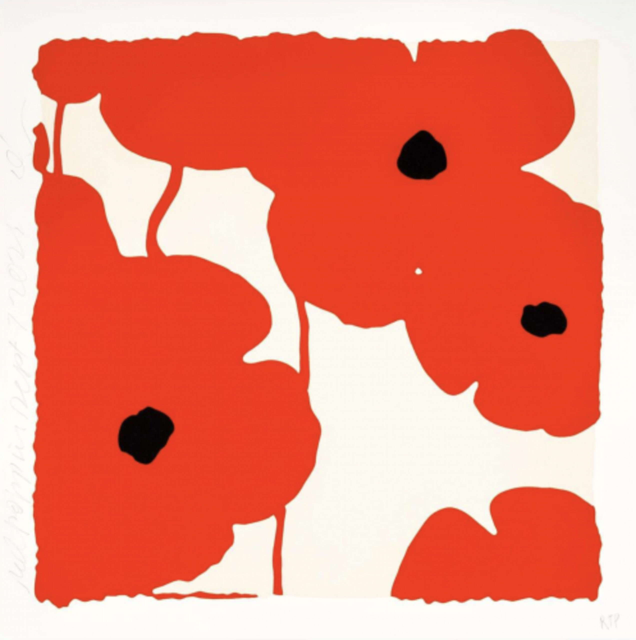 Red Poppies, Sept 7 by Donald Sultan