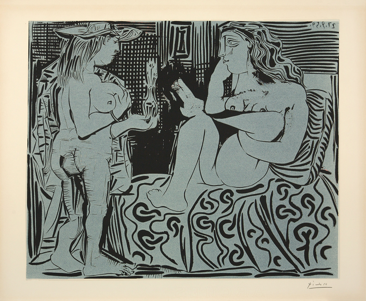 Deux Femmes avec un Vase à Fleurs by Pablo Picasso