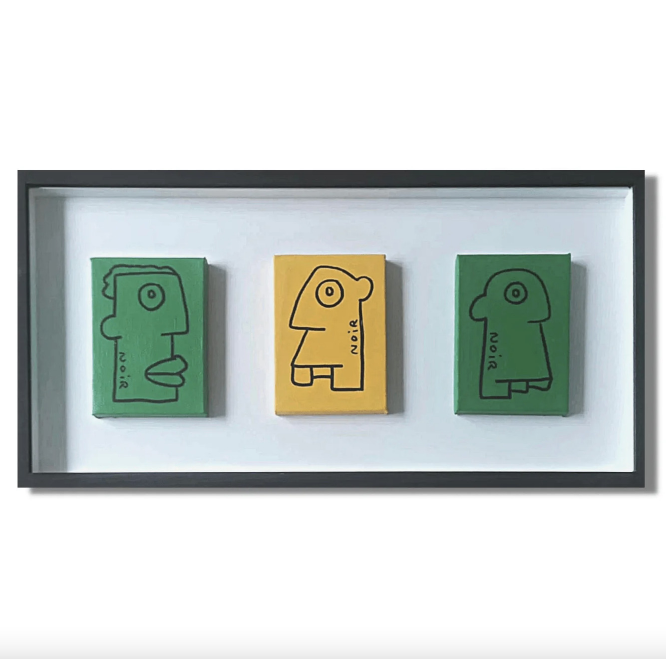 Miniheads Triptych by Thierry Noir