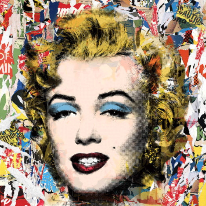 Marilyn Popfolio (Collage) by Mr. Brainwash