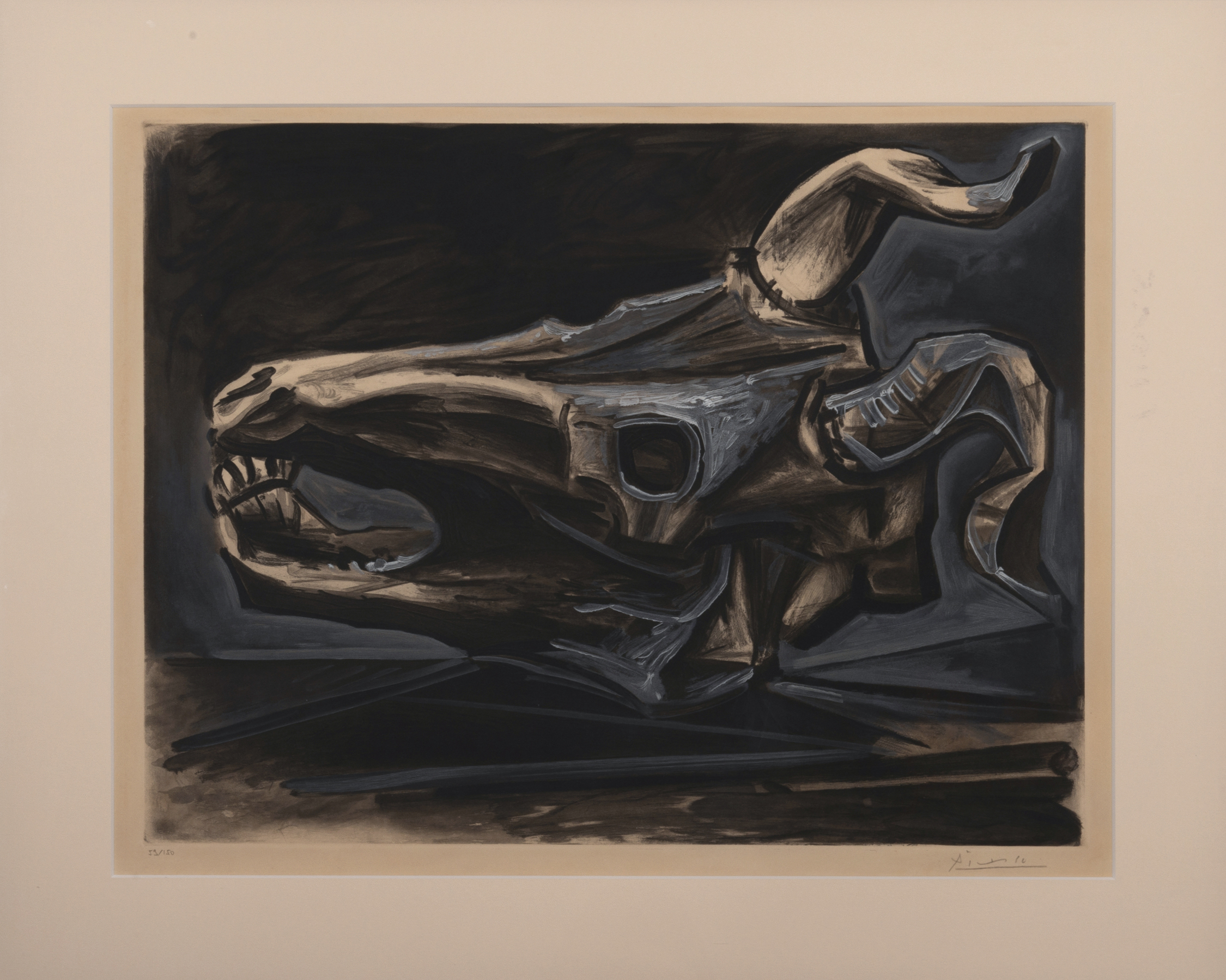 Goat Skull on the Table (Crâne de chèvre sur la table) by Pablo Picasso