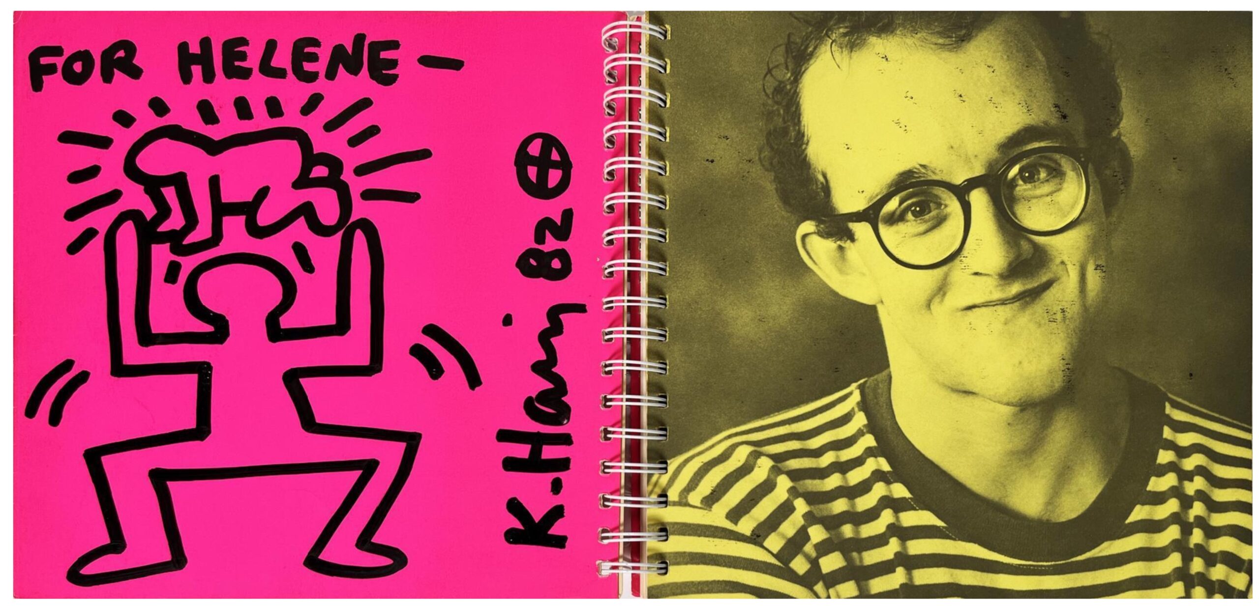 Untitled Drawing “For Helene” by Keith Haring