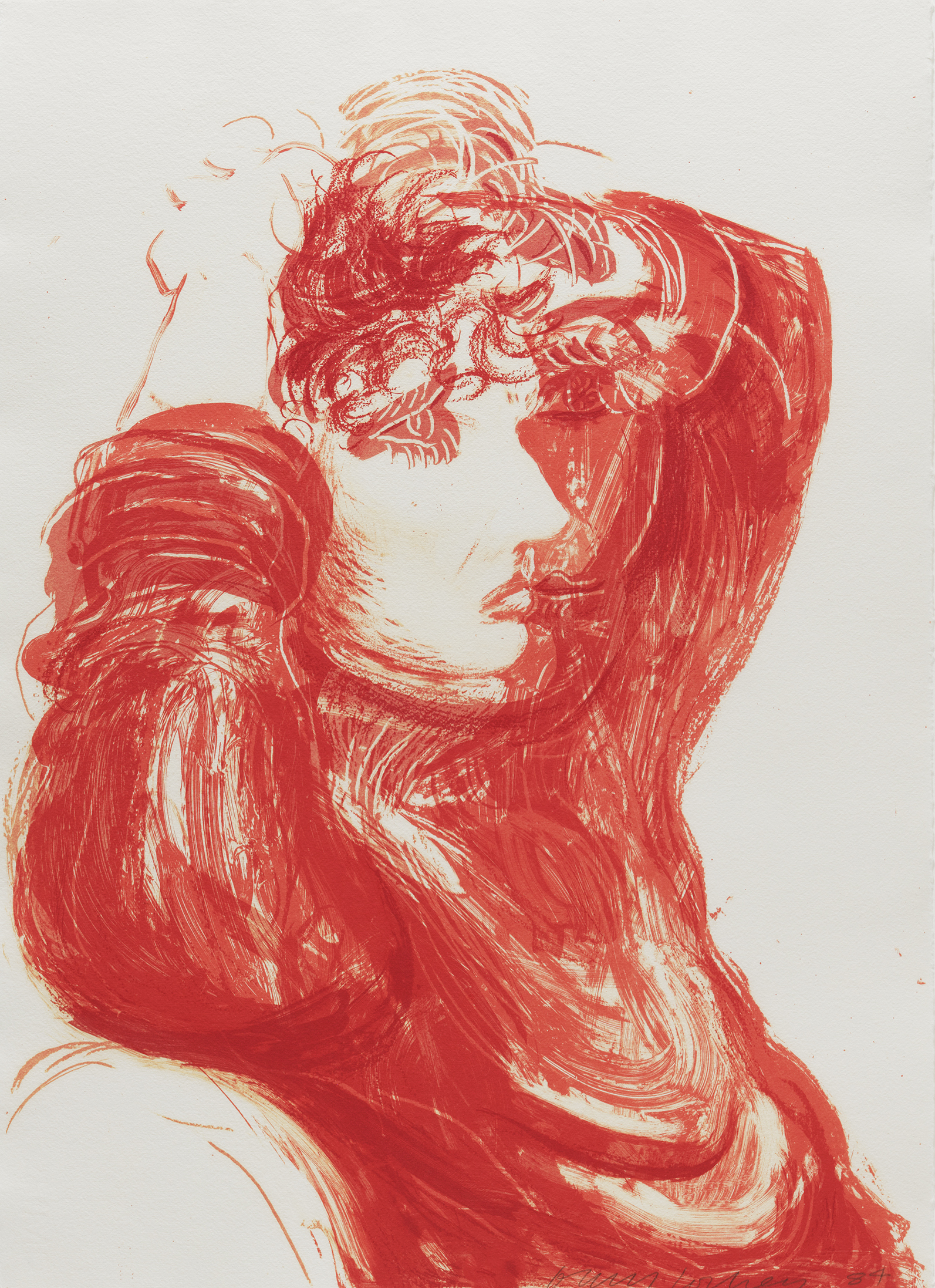 Red Celia by David Hockney