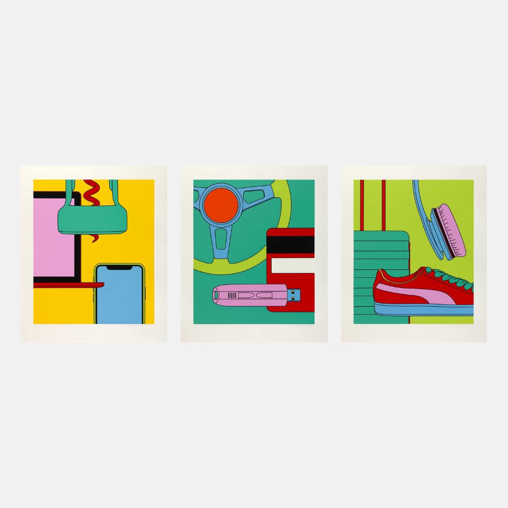 Intimate Relations II (full set of 3) by Michael Craig-Martin