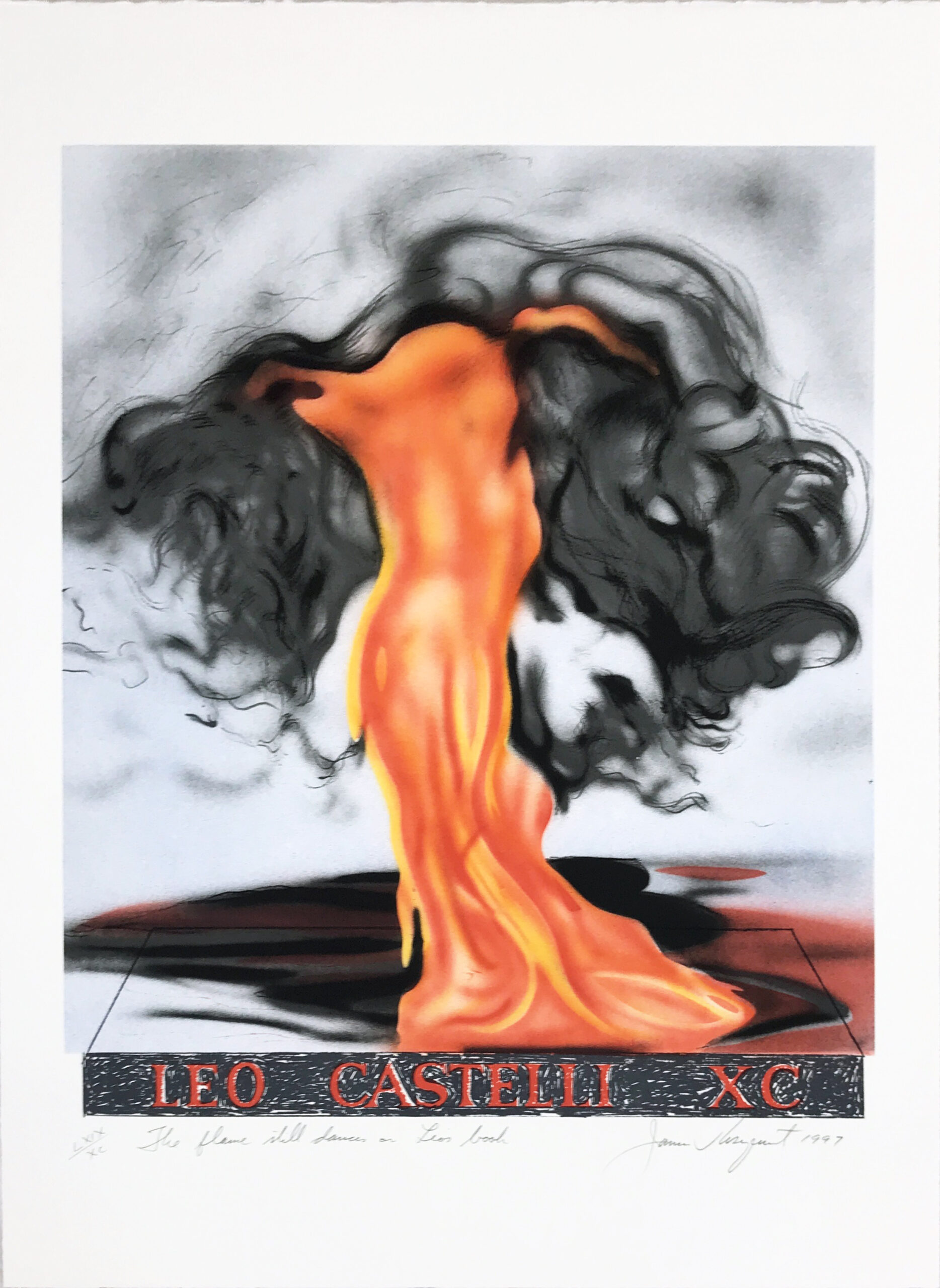 The Flame Still Dances on Leo’s Book from the portfolio of Leo Castelli’s 90th Birthday by James Rosenquist