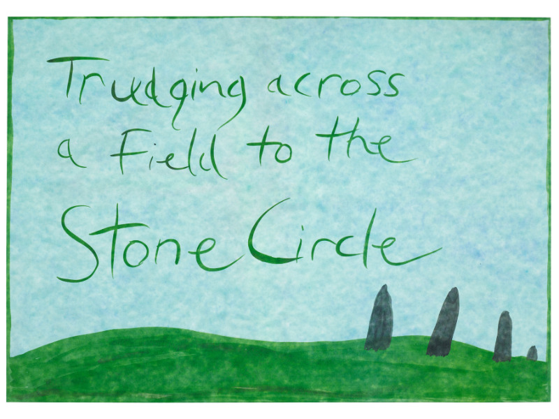 Trudging Across A Field To The Stone Circle by Jeremy Deller