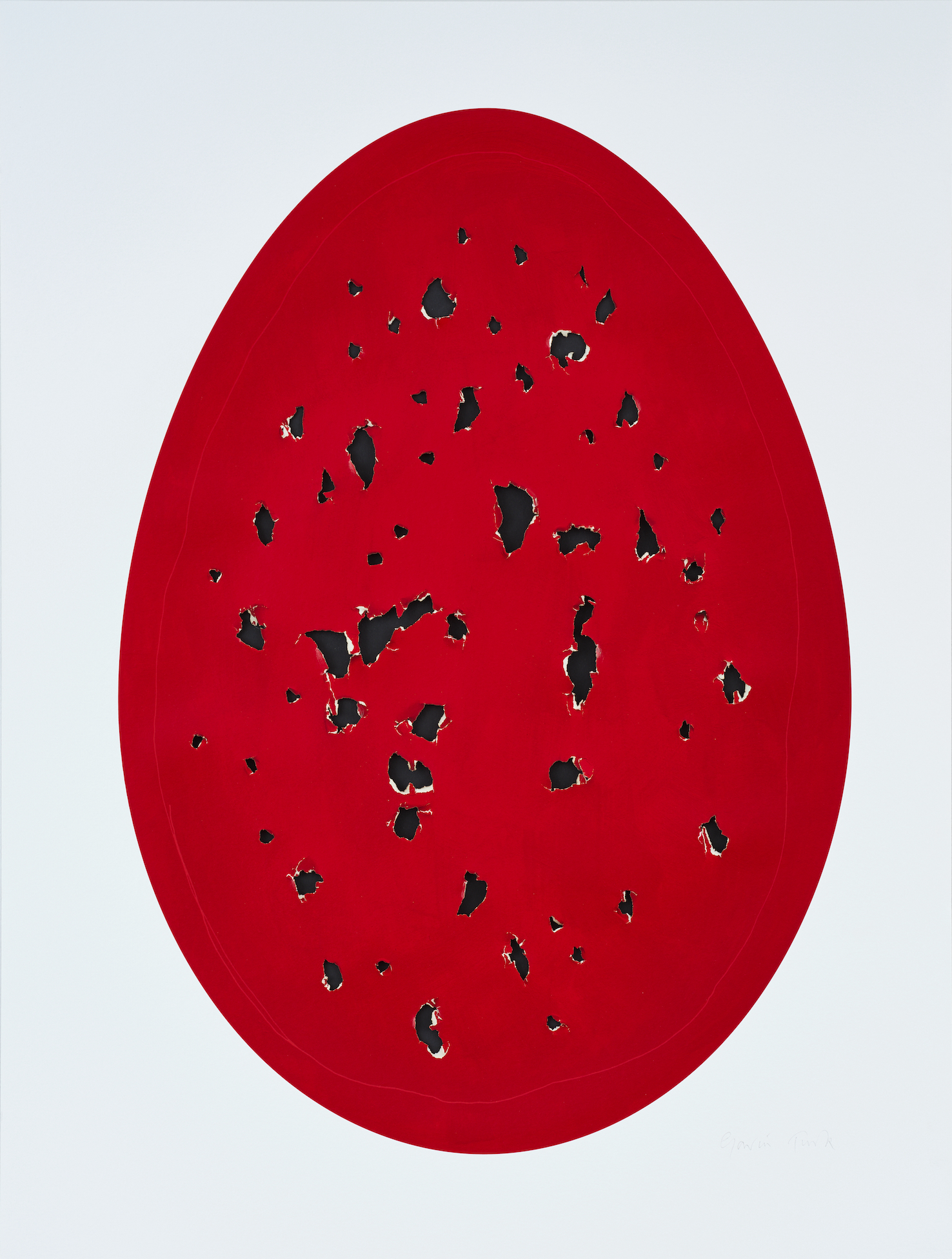 Holy Eggs (Red) by Gavin Turk