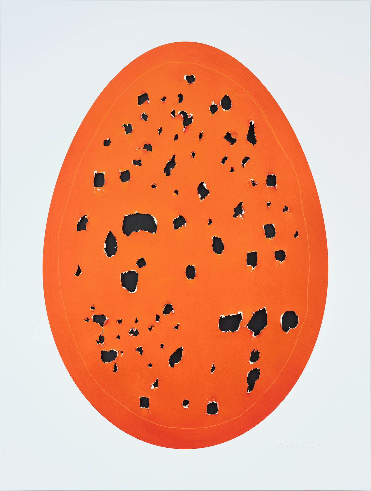 Holy Eggs (Orange) by Gavin Turk