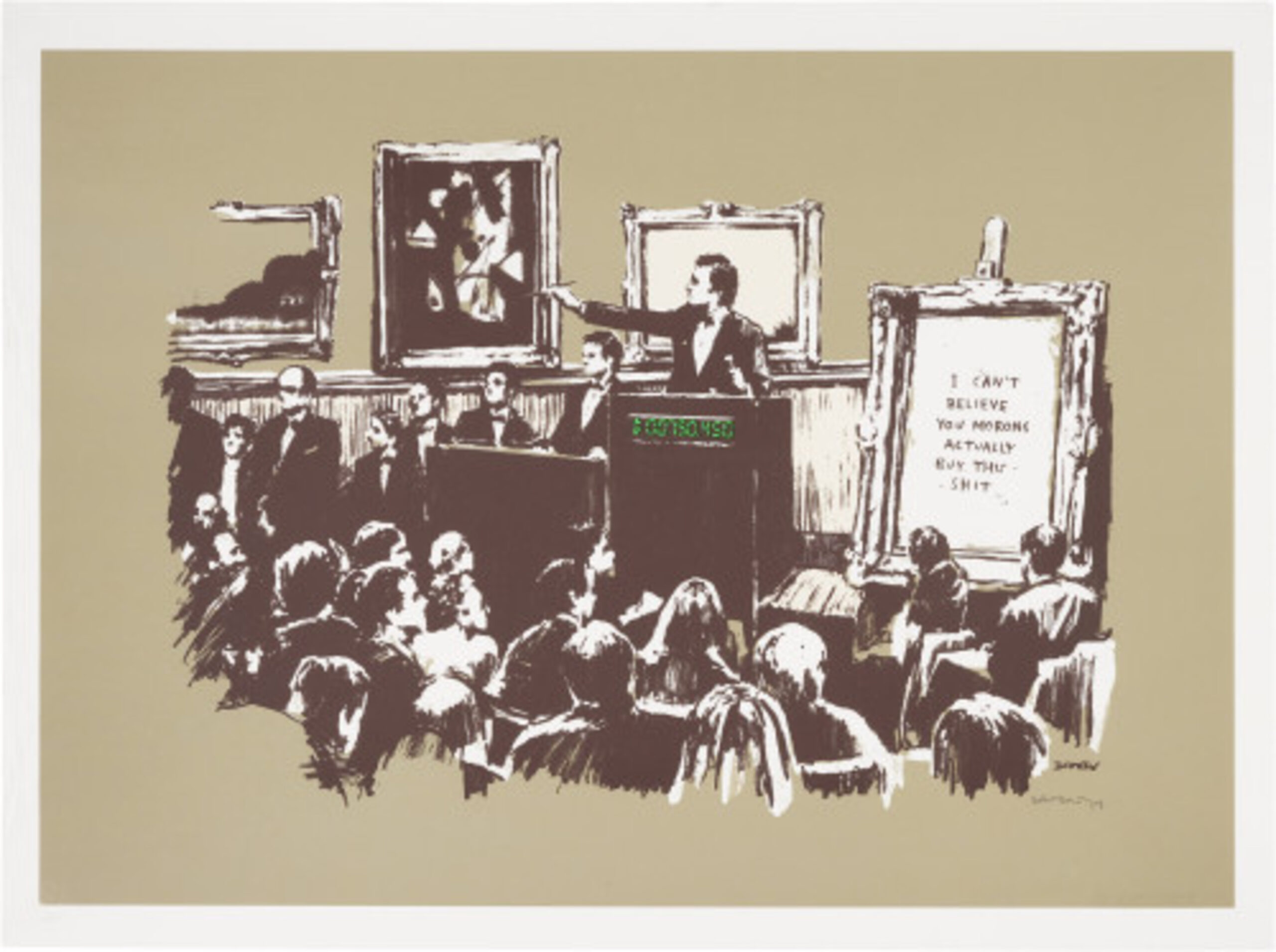 Morons (Sepia) by Banksy