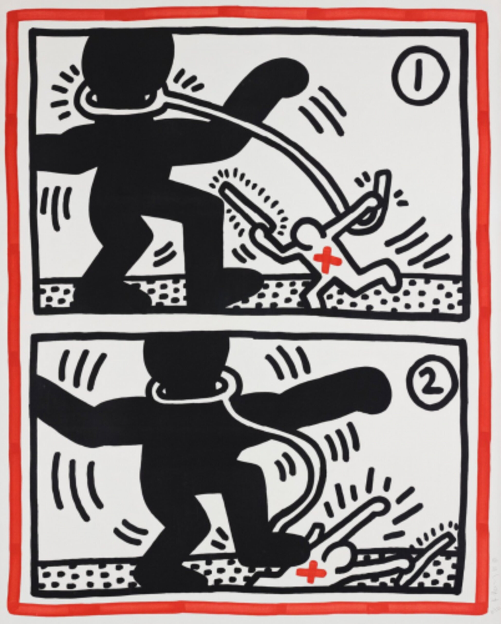 Untitled (from Free South Africa) by Keith Haring