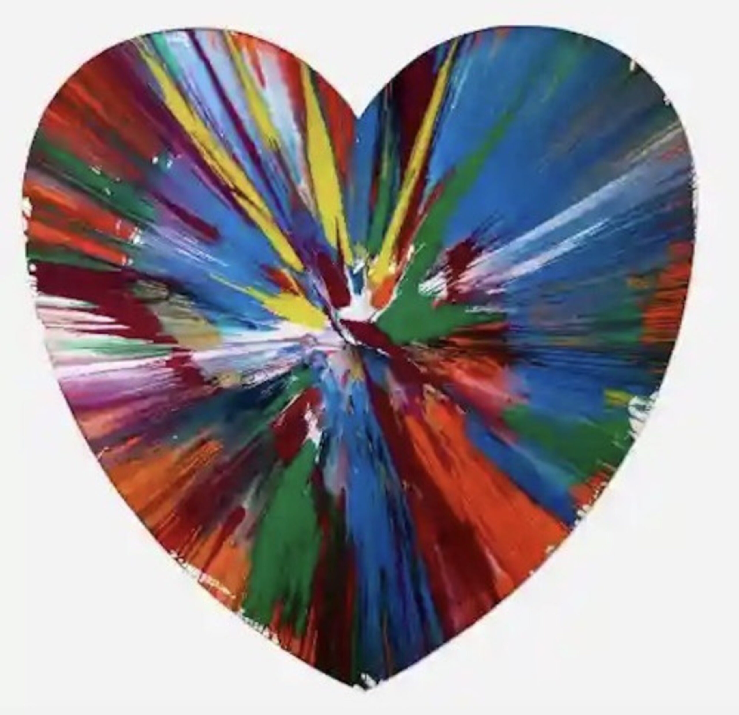 Heart Spin Painting by Damien Hirst