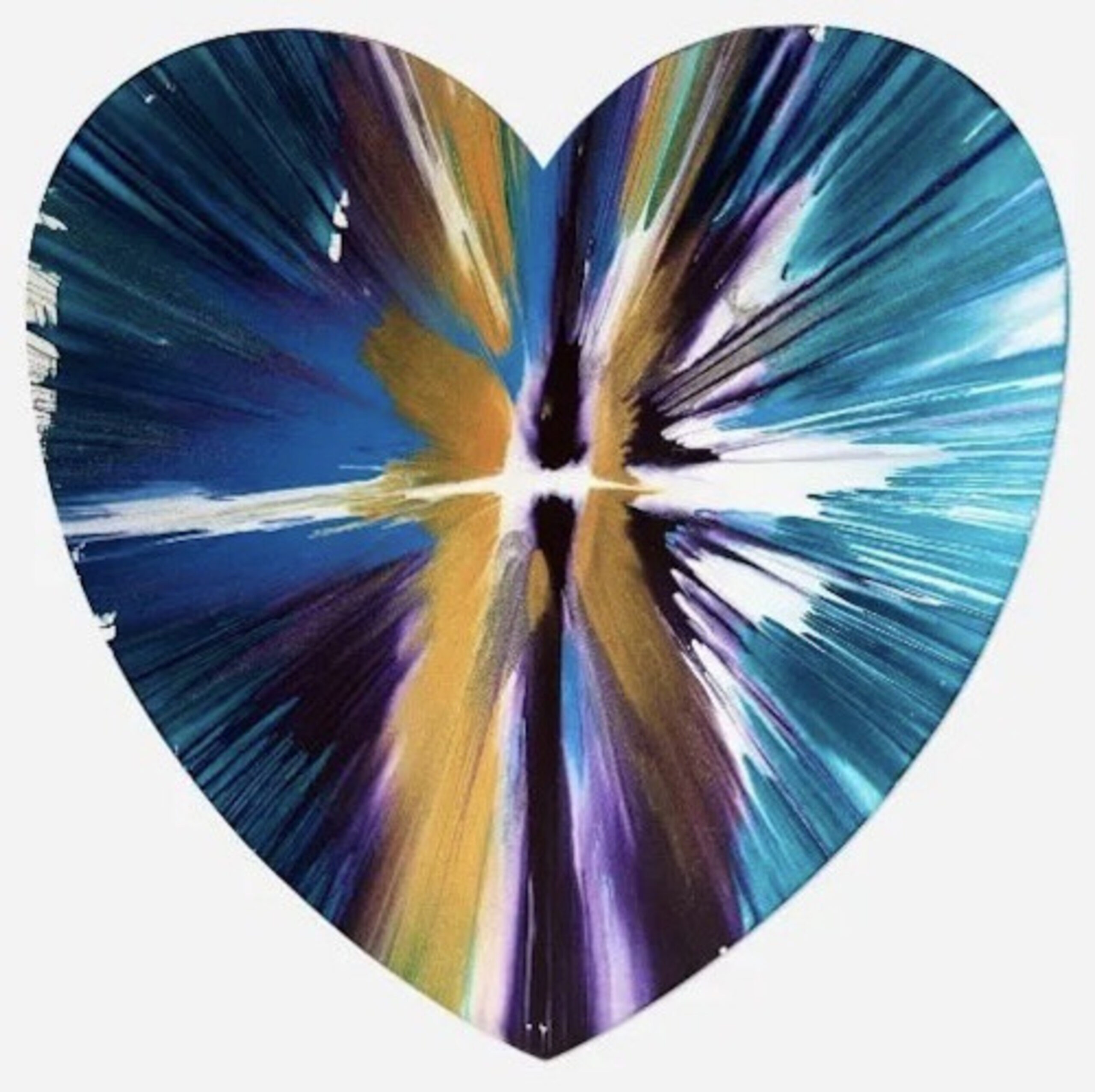 Heart Spin Painting by Damien Hirst