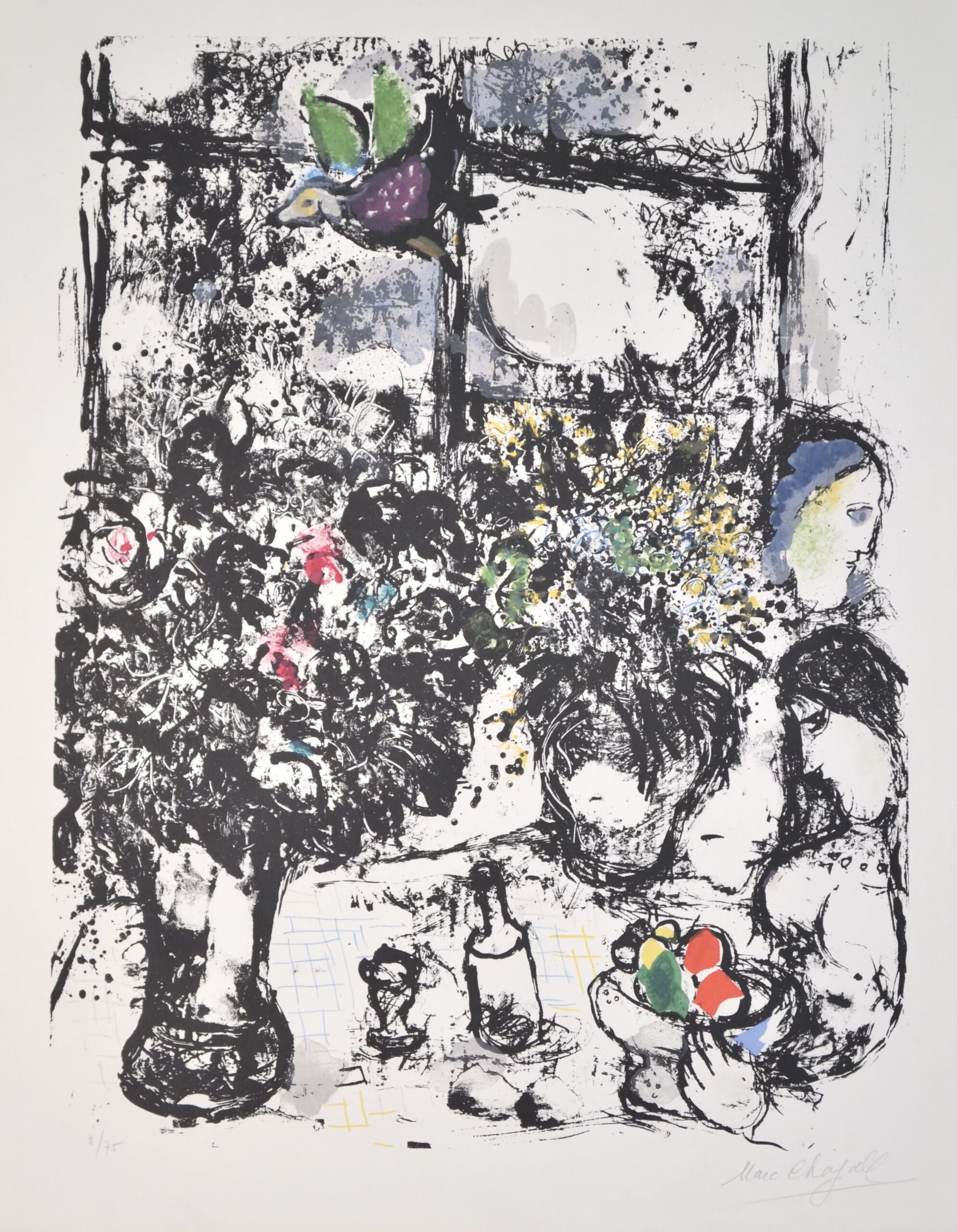 Nature Morte En Bouquet – M299 by Marc Chagall