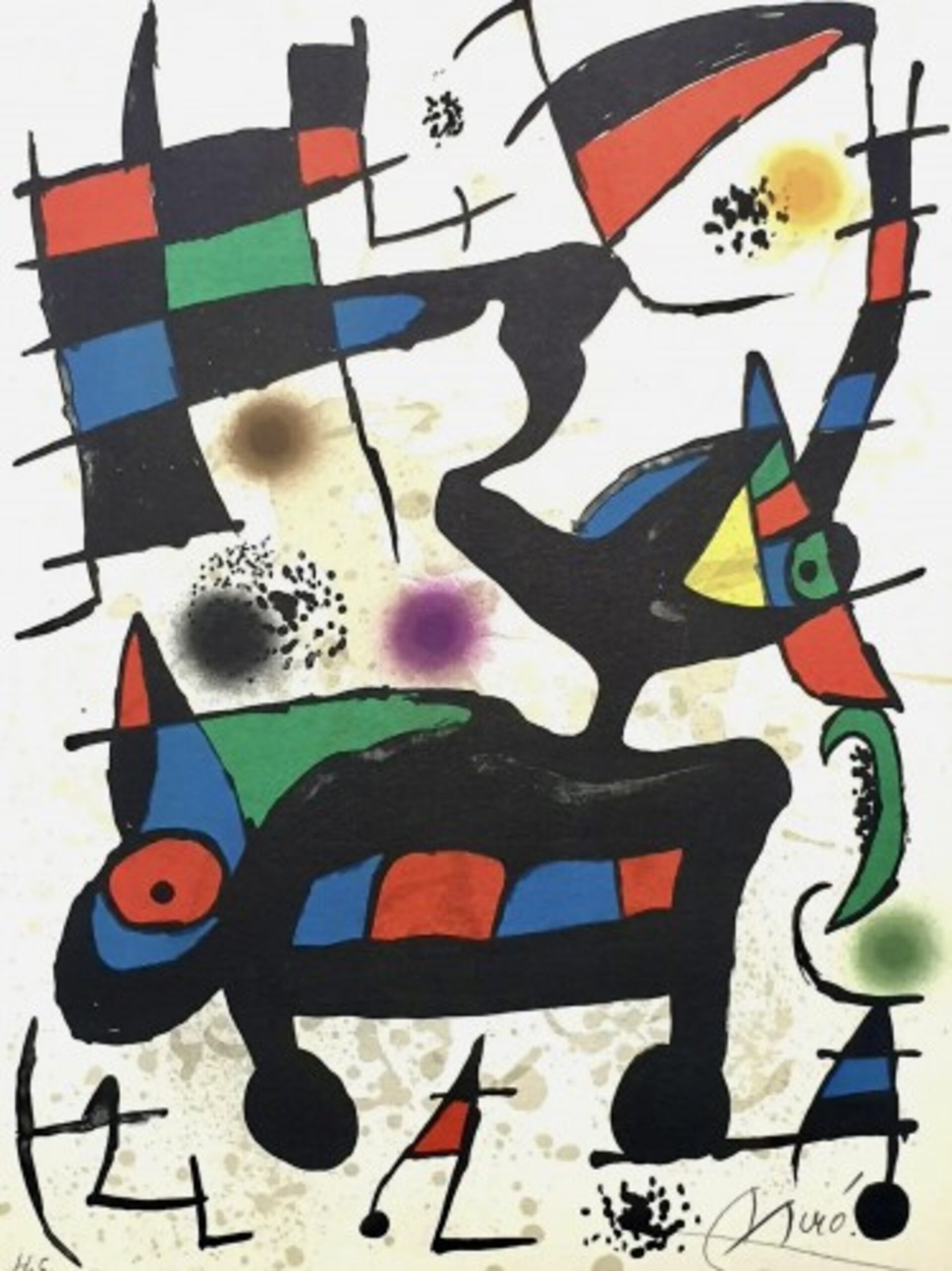 Plate I from Oda à Joan Miró by Joan Miró