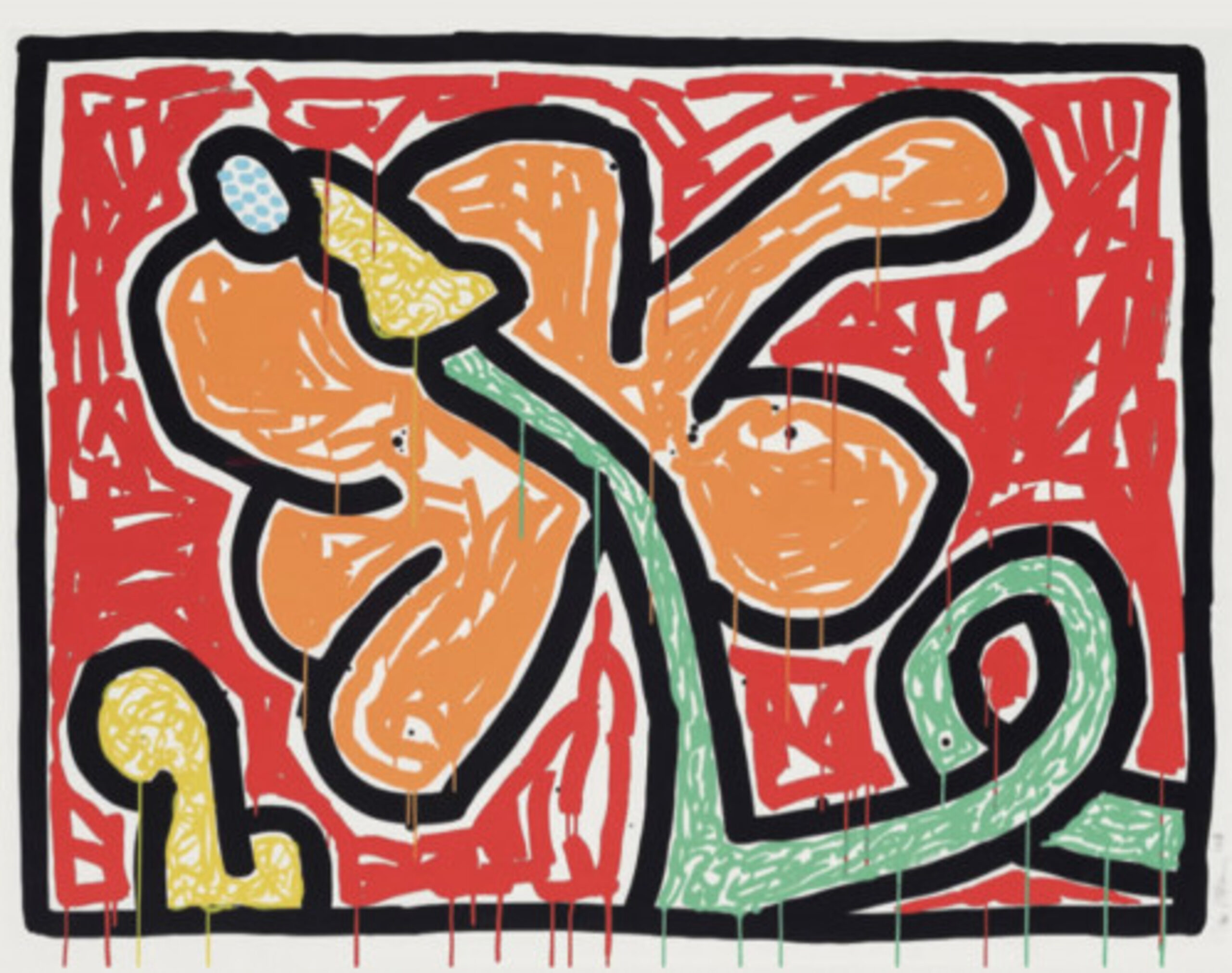 Flowers V by Keith Haring