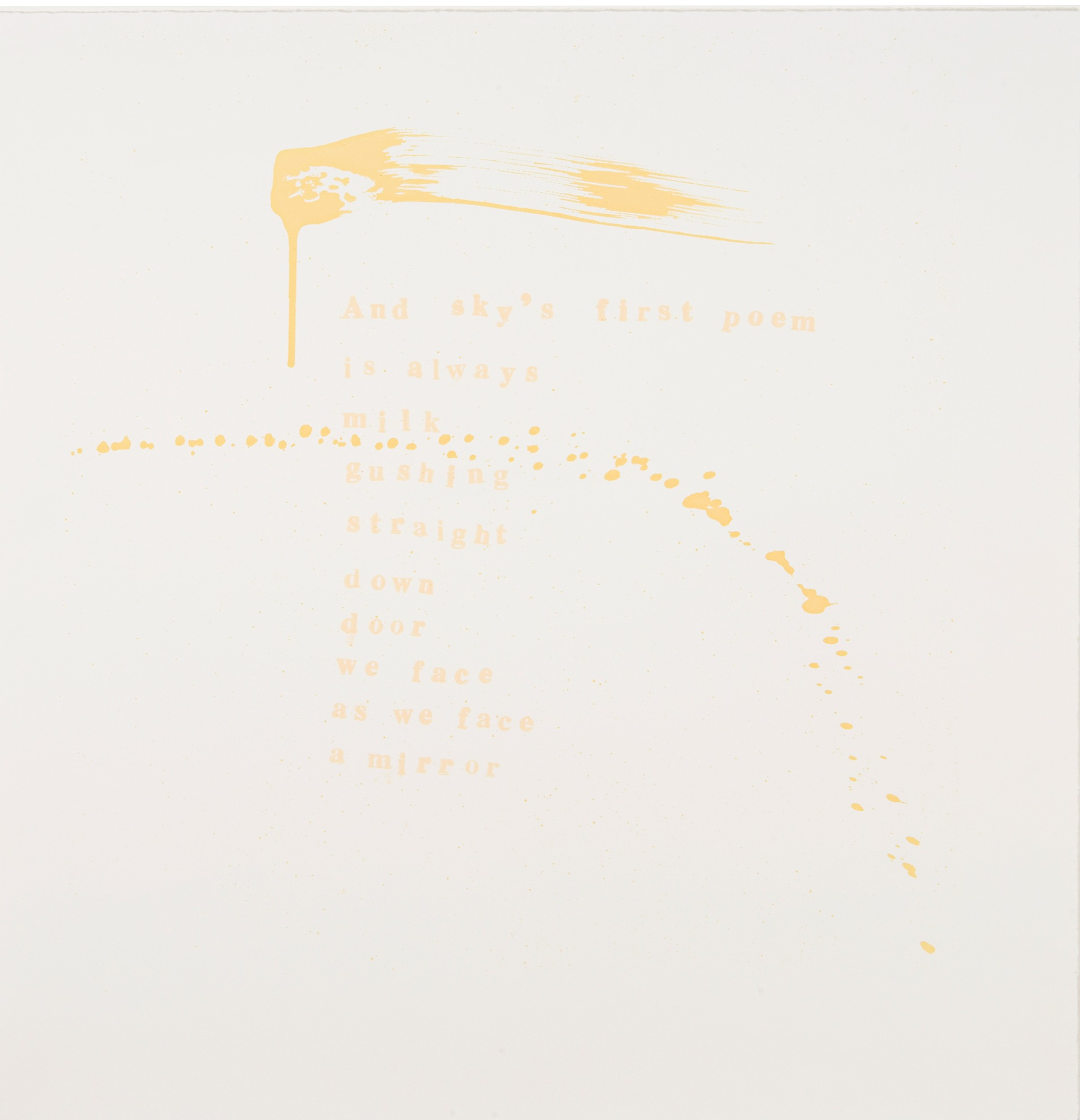 Sky’s First Poem by Pat Steir