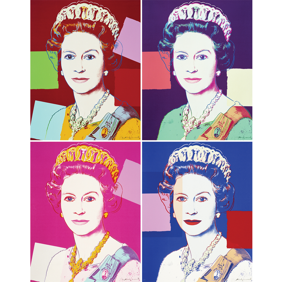 Queen Elizabeth II Of The United Kingdom Complete Portfolio (Reigning Queens) by Andy Warhol