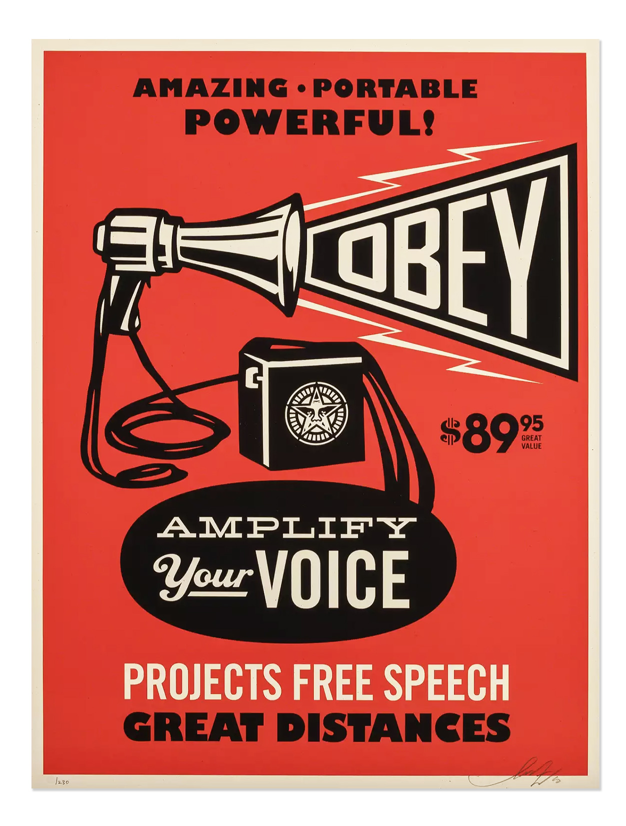 Obey Megaphone Print by Shepard Fairey