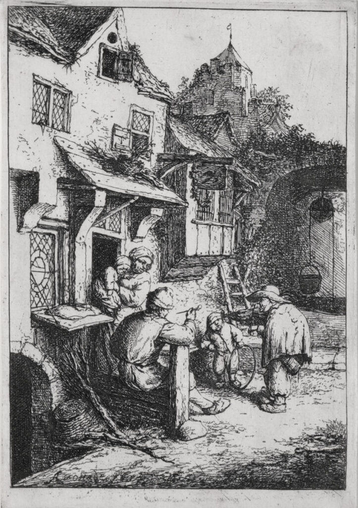 The Hunchbacked Fiddler (3rd State) by Adriaen van Ostade