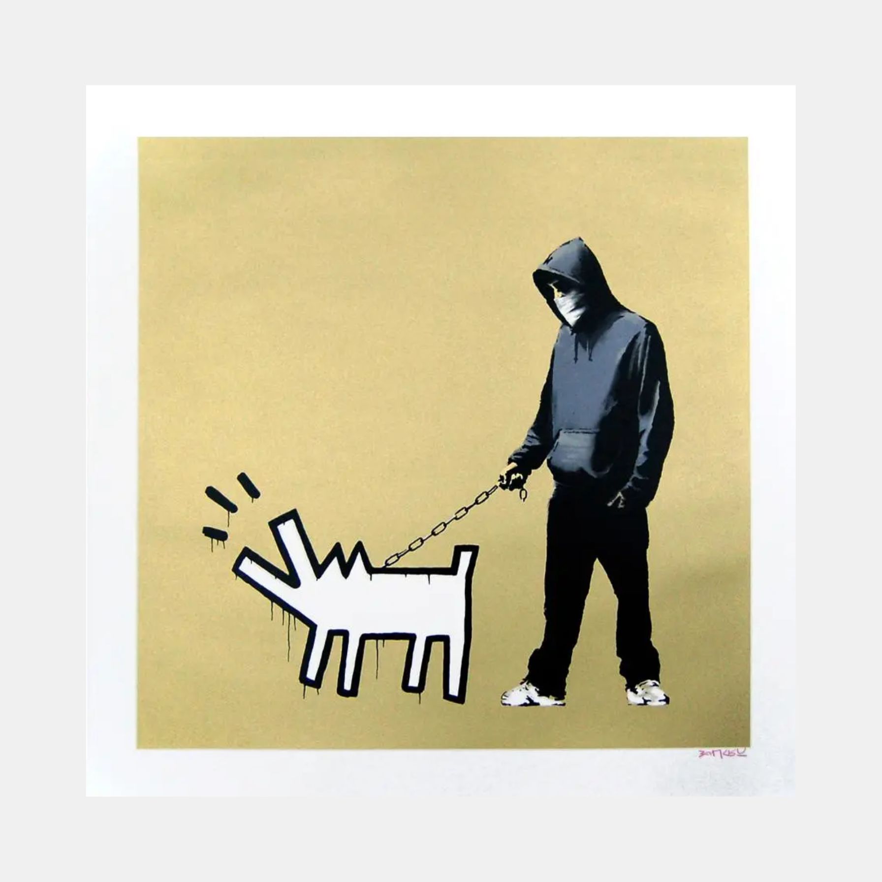 Choose Your Weapon (Gold) by Banksy