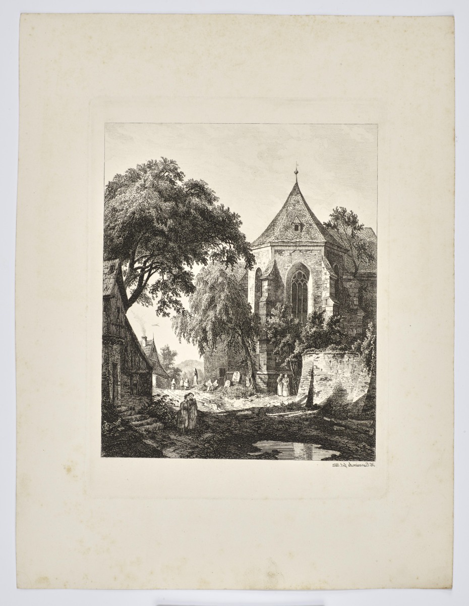 Village church in Saxony-Altenburg by Hermann Carmiencke