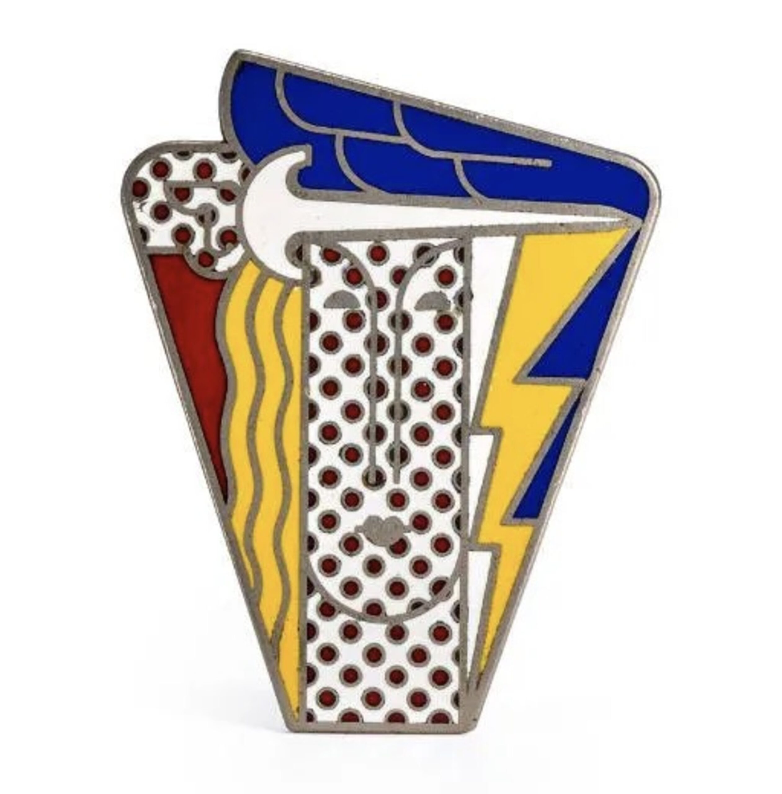 Modern Head Enamel Pin by Roy Lichtenstein