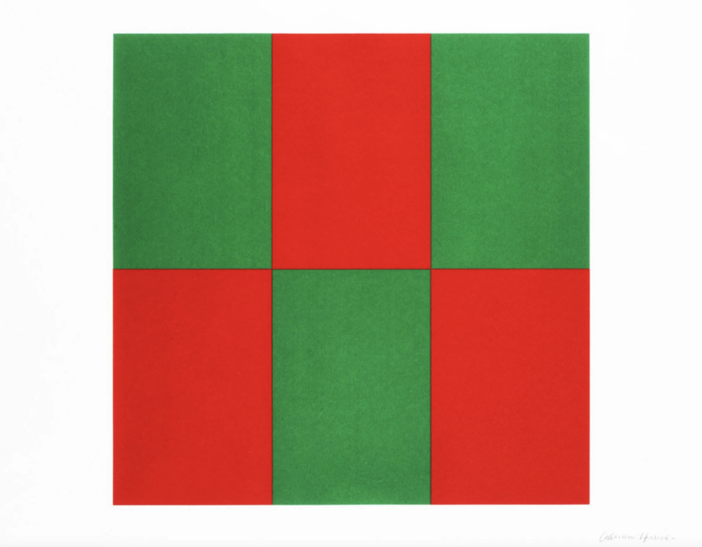 Verde y Rojo by Carmen Herrera