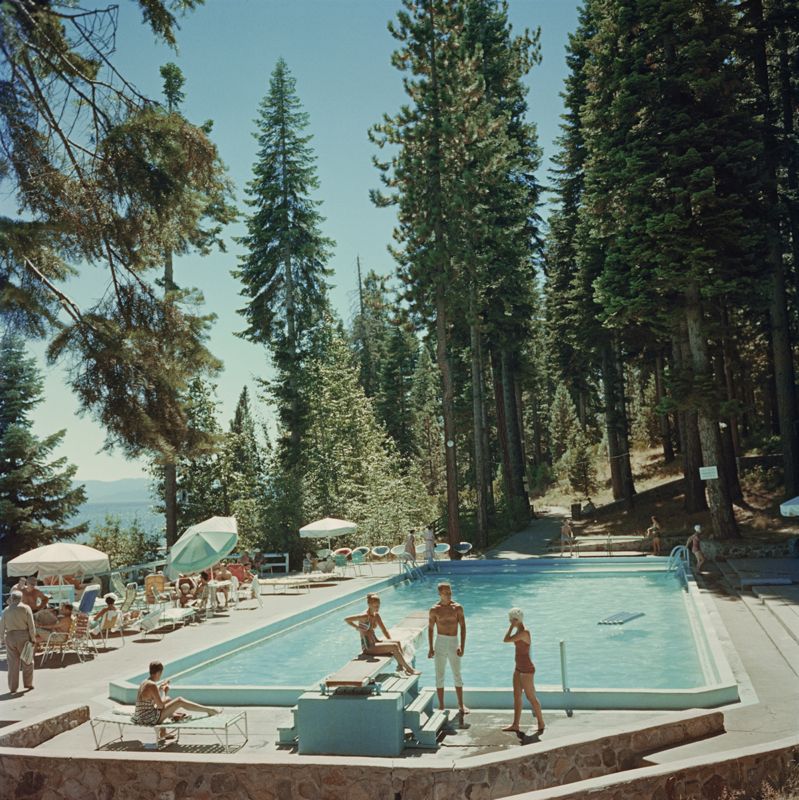 Pool At Lake Tahoe, The Slim Aarons Prints Collection