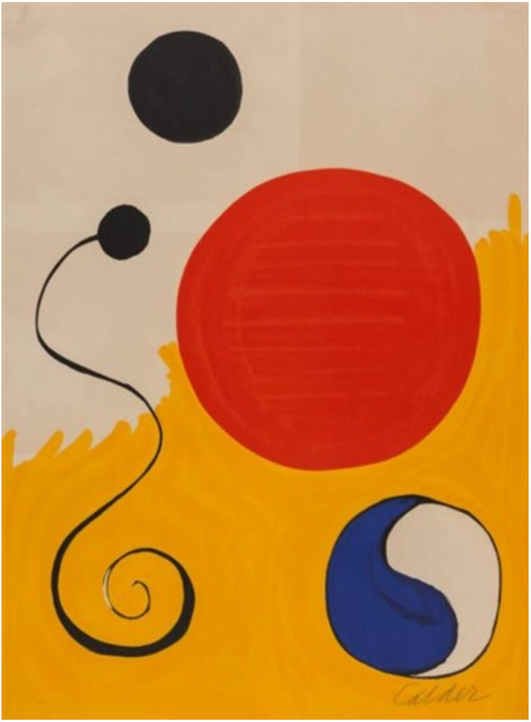 Red Sphere on Yellow Ground, 1970, Alexander Calder