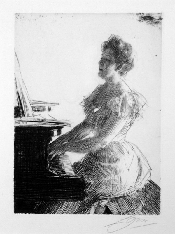 At The Piano by Anders Zorn