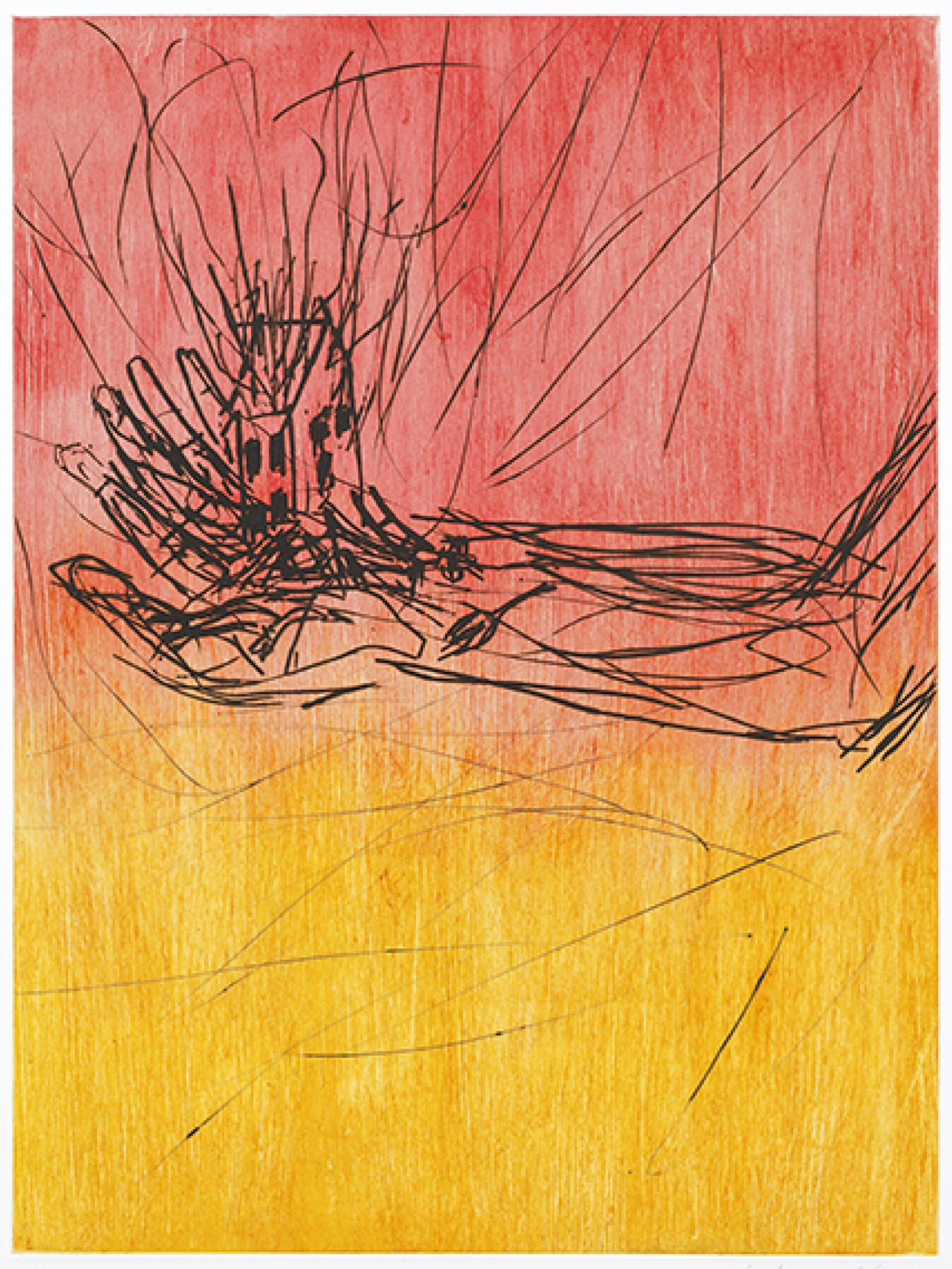 Die Hand – Das brennende Haus 2006 by Georg Baselitz