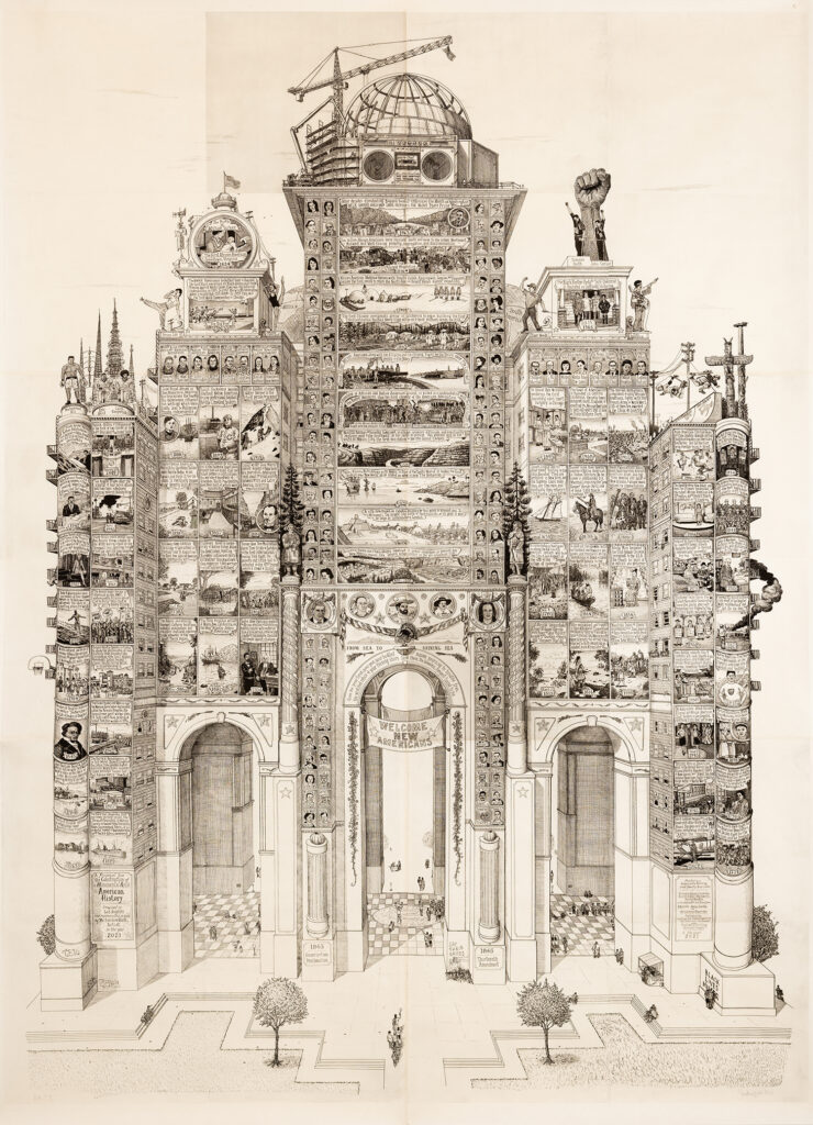 White Out: A Monumental Arch to American History, 2021, Sandow Birk