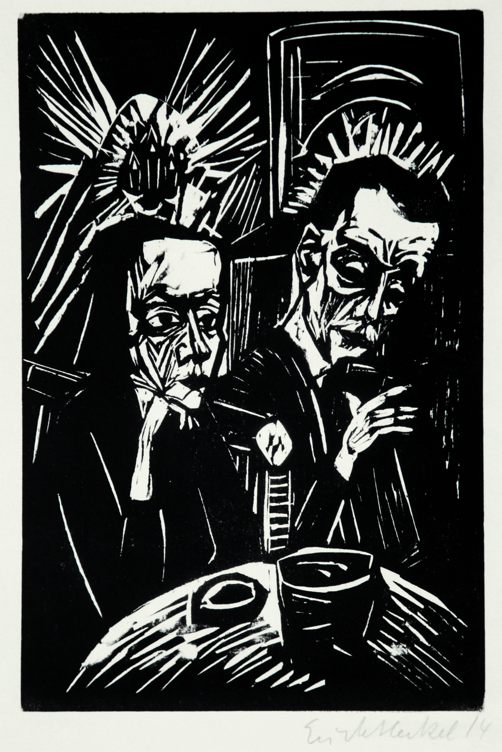 Beim Vorlesen (Reading Aloud) by Erich Heckel