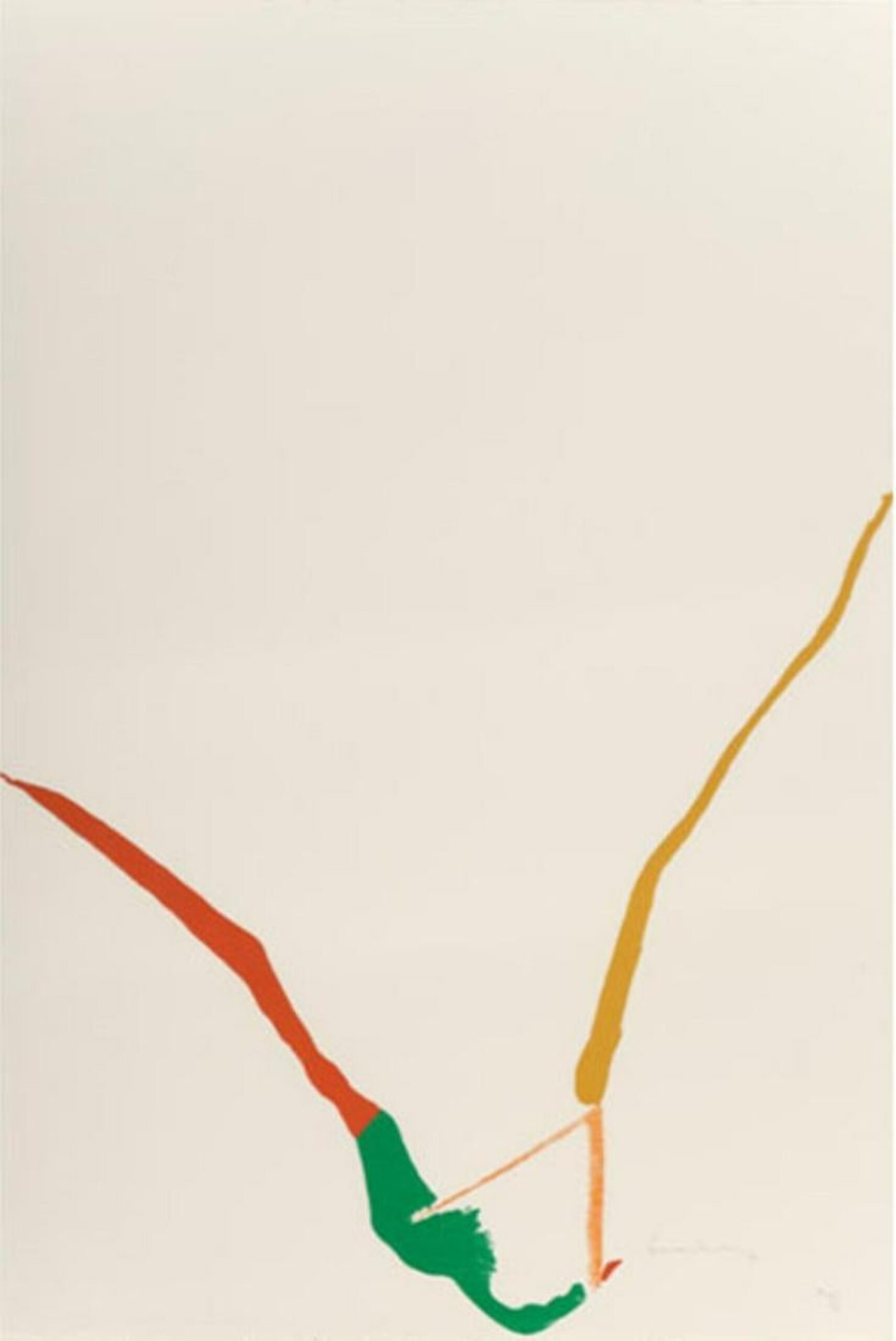 Untitled (What red lines can do) by Helen Frankenthaler