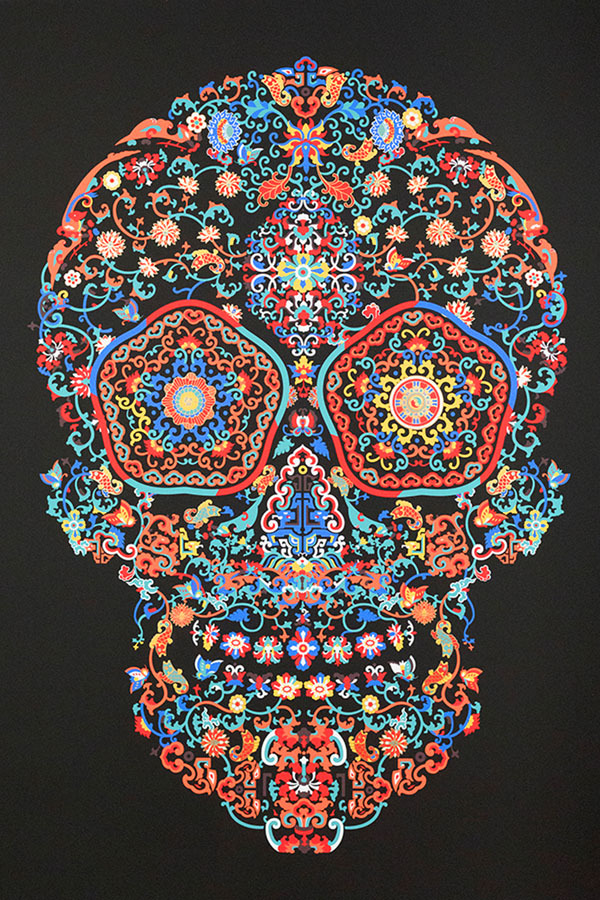 Cloisonné Skull, 2018, Jacky Tsai