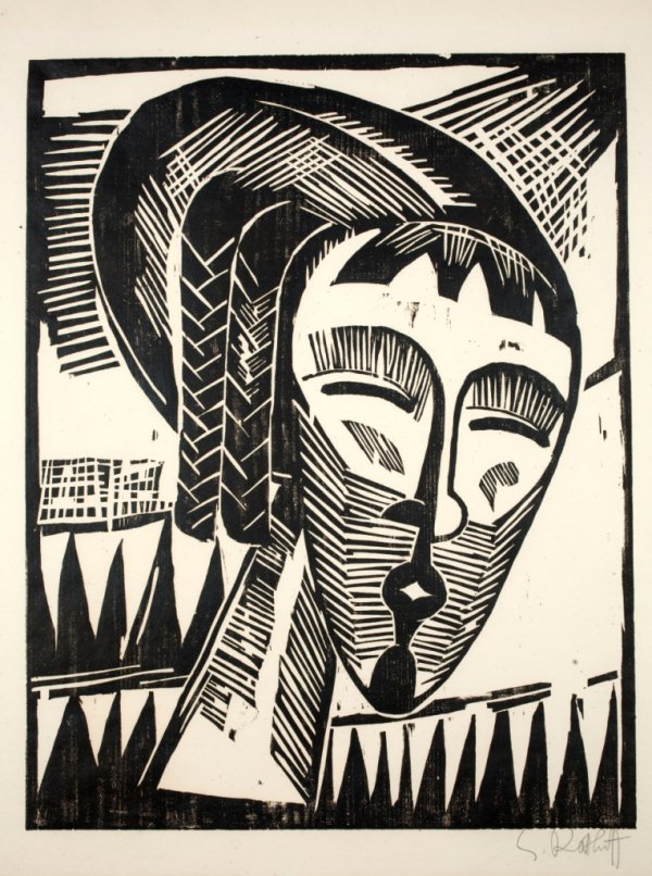 Mädchen Aus Kowno, 1918, Karl Schmidt-Rottluff