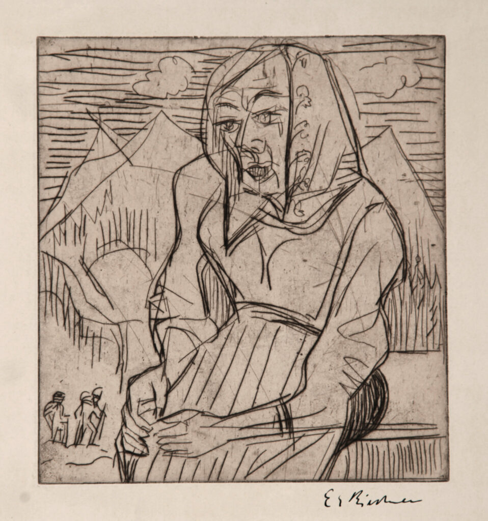 Sitzende Bäuerin (Sitting Peasant Woman), 1922, Ernst Ludwig Kirchner