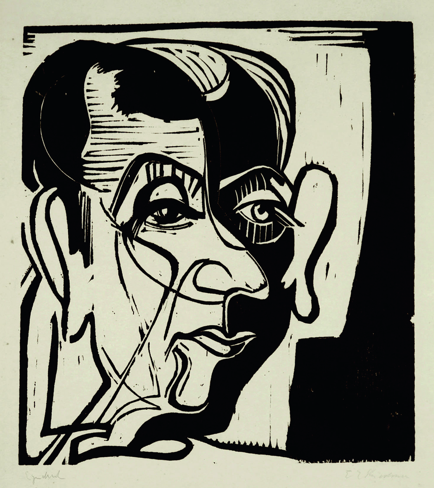 Kopf Hans Arp (Head of Hans Arp) by Ernst Ludwig Kirchner