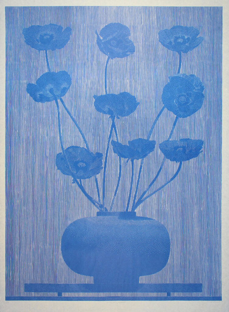 Nine Blue Poppies, 2007, Richard Ryan, Center Street Studio