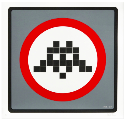 Warning, 2011, Invader