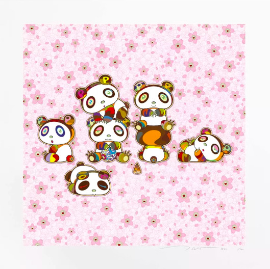 Baby Pandas Cuddling! Yay!, 2022, Takashi Murakami