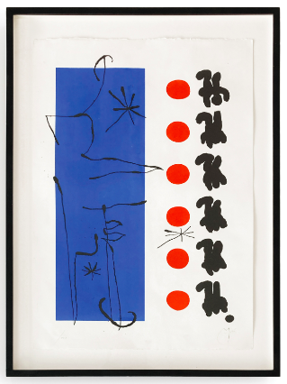 Red And Blue, 1960, Joan Miró