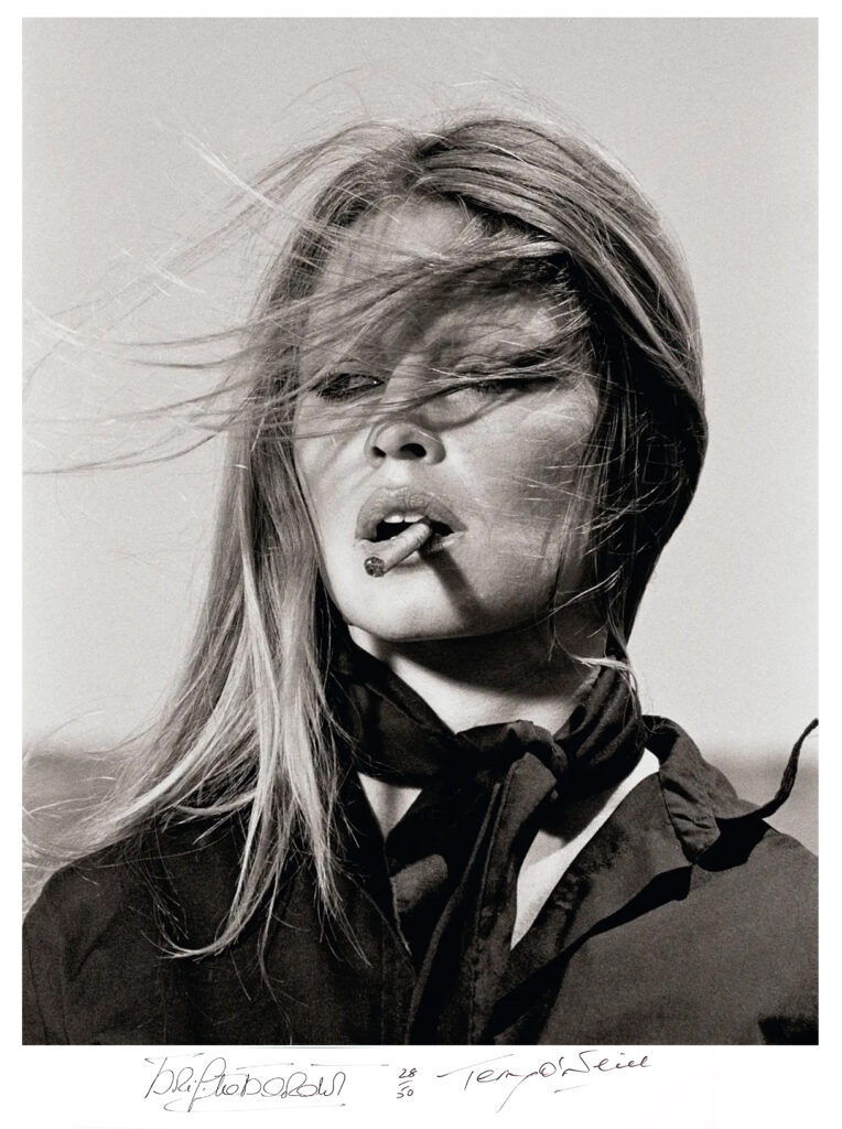 Brigitte Bardot Lifetime Co-signed Print by Terry O'Neill