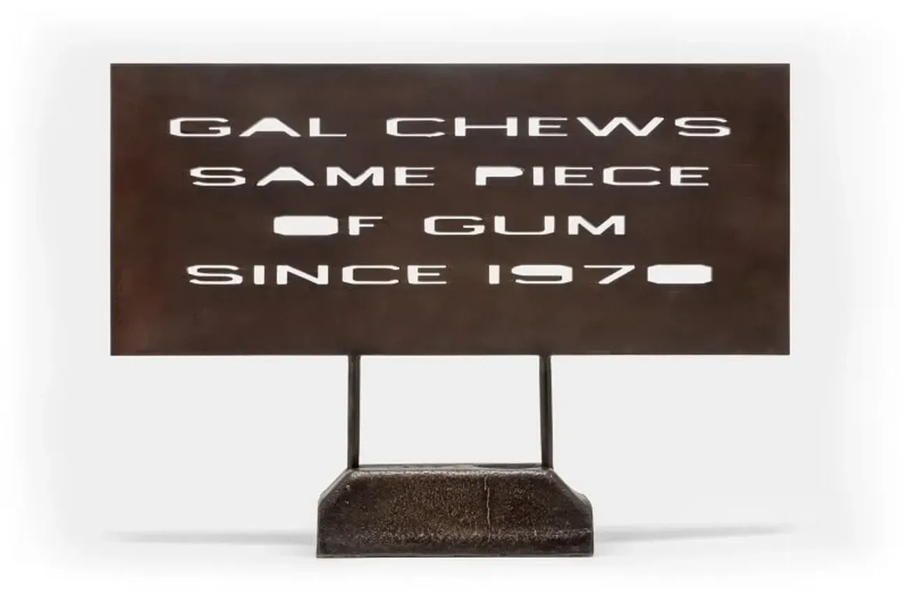 Gal Chews Same Piece Of Gum by Ed Ruscha