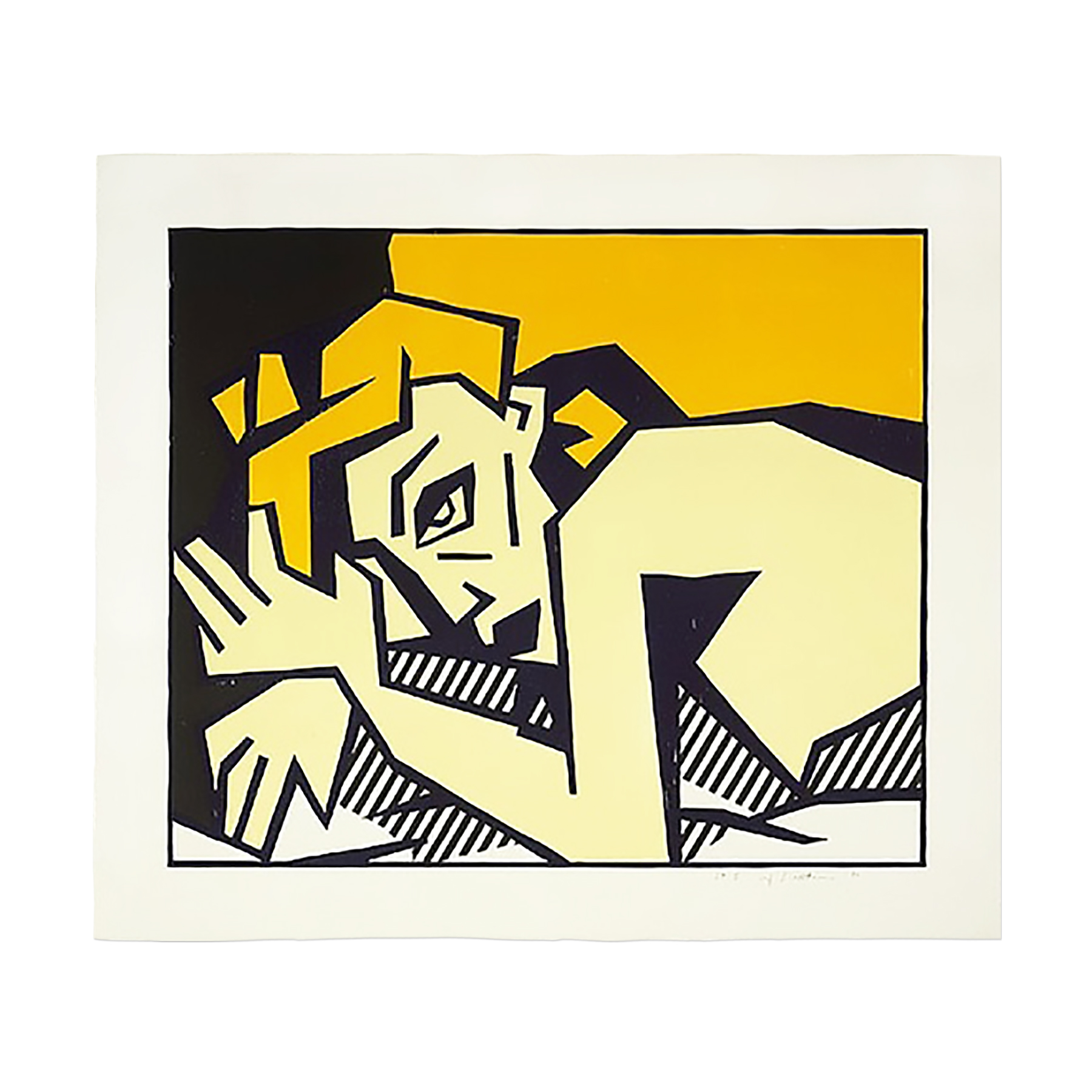 Reclining Nude, from Expressionist Woodcut Series by Roy Lichtenstein