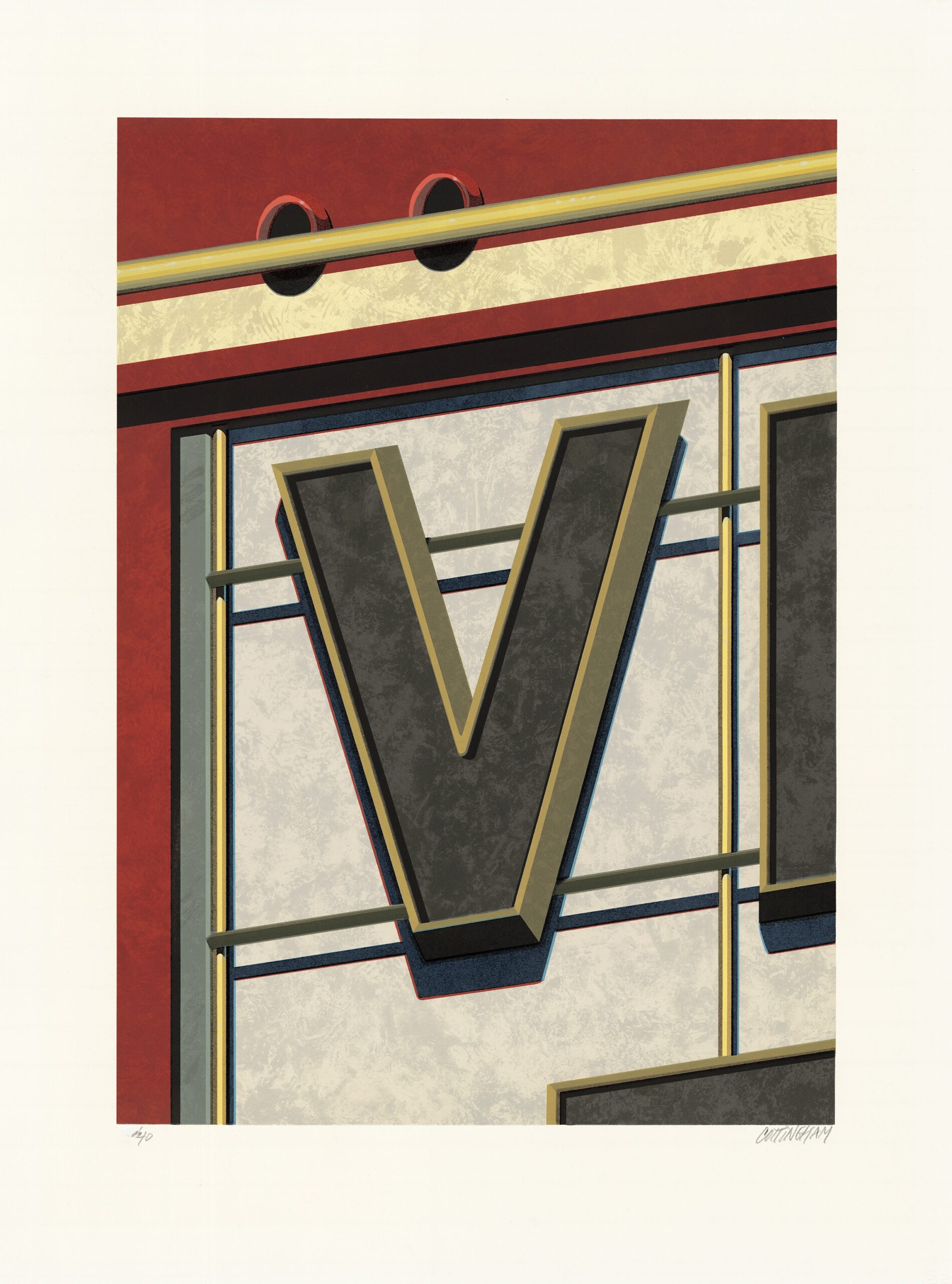 The Letter V by Robert Cottingham