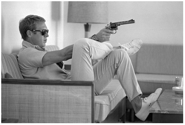 Steve McQueen Takes Aim by John Dominis