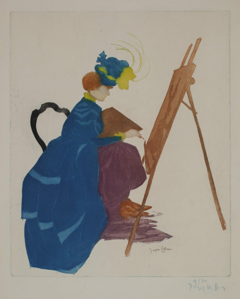 Une artiste or La Femme au chevalet [An Artist or Woman at the Easel] by Jacques Villon