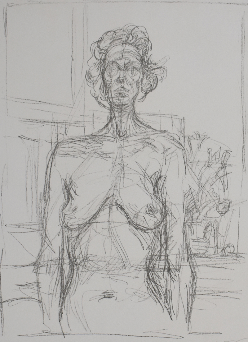 Nude with Flowers | Nu aux fleurs by Alberto Giacometti