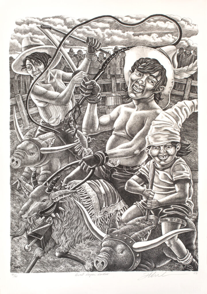 Goat Roper Rodeo, 2003, Tom Huck, Evil Prints